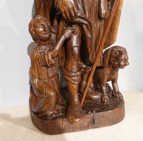 Sculpture représentant St Roch d'époque XVIIe - Louis XIII