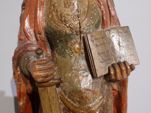 Sculpture Sainte Catherine XVIe siècle - Renaissance