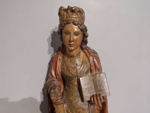 Renaissance - Sculpture Sainte Catherine XVIe siècle