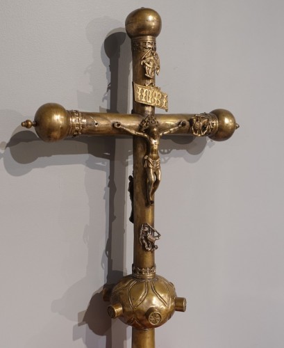Art sacré, objets religieux  - Croix de procession fin XVe siècle