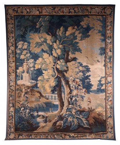 Large Aubusson Verdure Tapestry, 18th Century