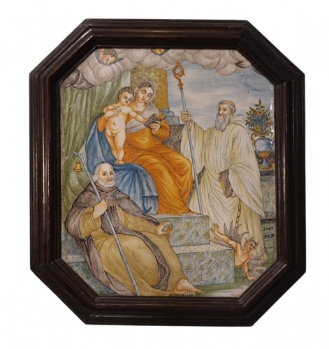 Large Nevers Faience Plaque, 18th Century