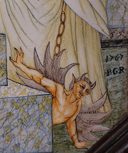 Large Nevers Faience Plaque, 18th Century - 