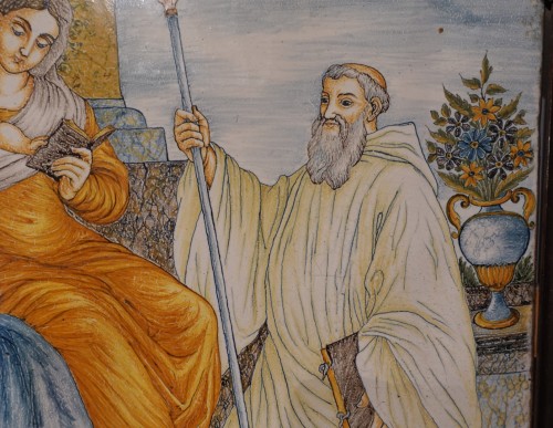 Large Nevers Faience Plaque, 18th Century - Louis XV