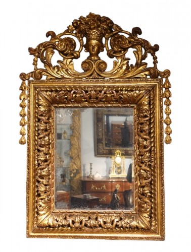 Large Louis XIV Giltwood Mirror, late 17th century