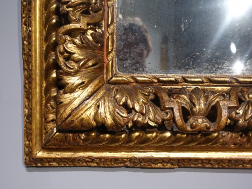 Mirrors, Trumeau  - Large Louis XIV Giltwood Mirror, late 17th century