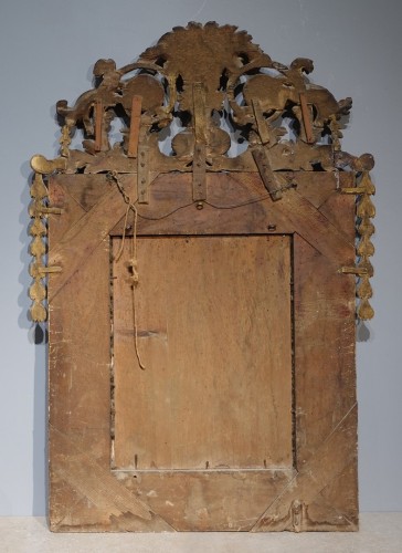 Antiquités - Large Louis XIV Giltwood Mirror, late 17th century