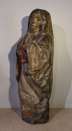 Sculpture of the Virgin of Calvary Burgundy, 15th Century - Sculpture Style Middle age