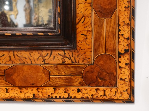 Marquetry Mirror Attributed to Noël Hache – 17th Century - Mirrors, Trumeau Style Louis XIII