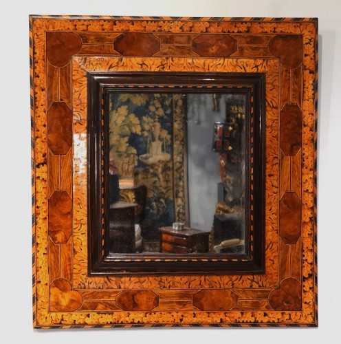 Louis XIII - Marquetry Mirror Attributed to Noël Hache – 17th Century