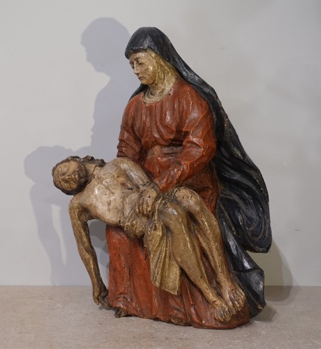 Pietà ou Vierge de Pitié - France XVIIe siècle - Sculpture Style Louis XIII