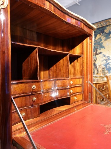 Louis XV Marquetry Secretary, Stamped P. Roussel - Louis XV