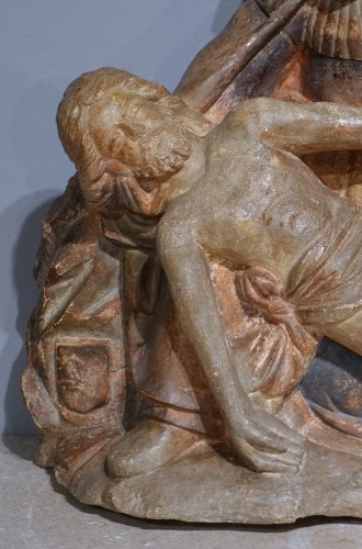 Moyen Âge - Pietà ou Vierge de Pitié – École Bourguignonne XVe siècle
