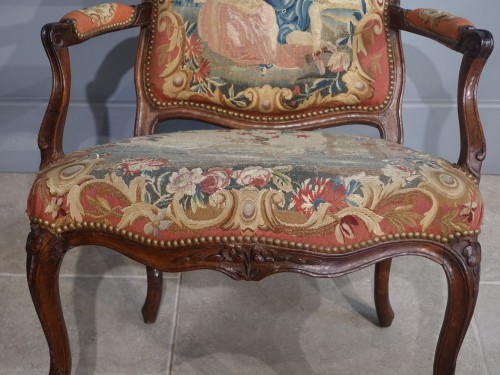 Suite de quatre fauteuils à la Reine d'époque Louis XV - Gérardin et Cie