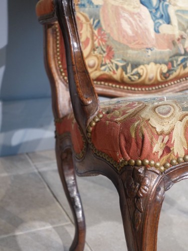 Suite de quatre fauteuils à la Reine d'époque Louis XV - Louis XV