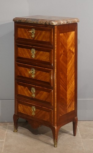 Furniture  - Five-drawer tall chest stamped J. Schmitz