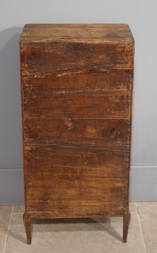 Antiquités - Five-drawer tall chest stamped J. Schmitz
