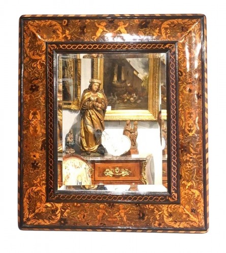 Miroir LOUIS XIII marqueté – Époque XVIIe