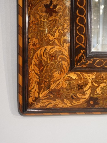 Louis XIII Marquetry Mirror – 17th Century - Mirrors, Trumeau Style Louis XIII