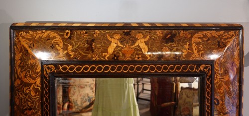Louis XIII Marquetry Mirror – 17th Century - 