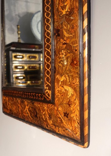 Louis XIII Marquetry Mirror – 17th Century - Louis XIII