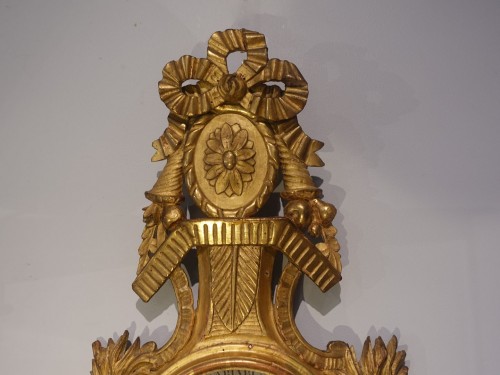 18th-Century Gilt-Wood Barometer-Thermometer - Decorative Objects Style Louis XVI