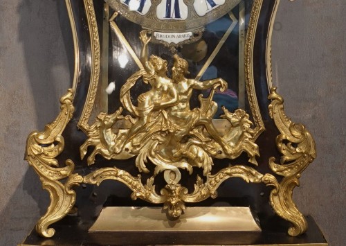 Cartel et sa console d'époque Louis XV signé Brodon à Paris - Horlogerie Style Louis XV