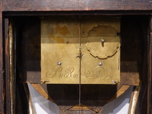 XVIIIe siècle - Cartel et sa console d'époque Louis XV signé Brodon à Paris