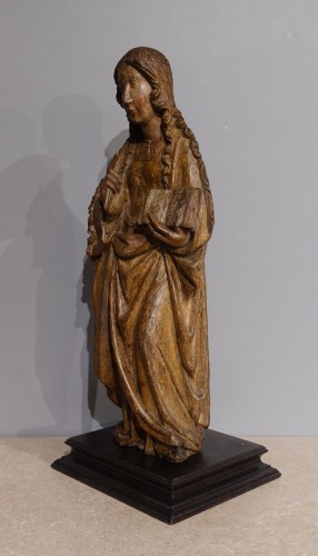Sculpture  - Sculpture of Saint Agnes, Flemish School, circa 1500