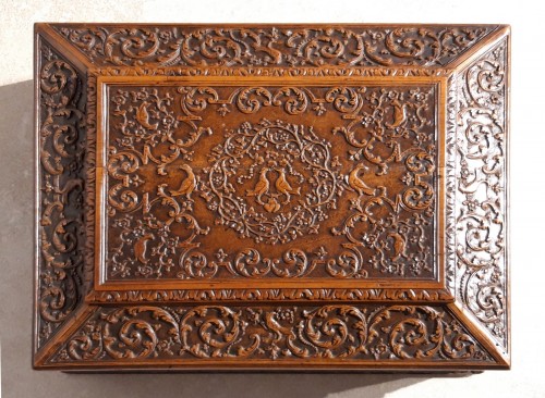 Coffret de mariage en bois de Sainte Lucie, atelier de César Bagard - Gérardin et Cie