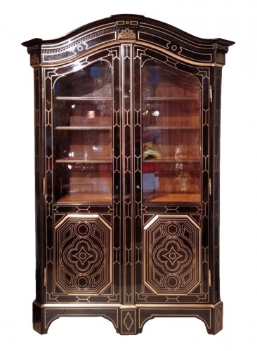 French 19th century  glazed bookcase of &quot;style Regence&quot;