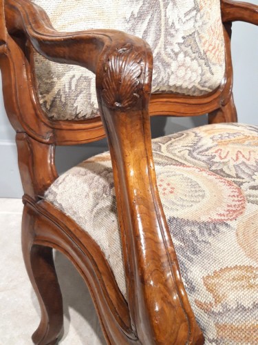 Antiquités - Italian armchair &quot;chassis&quot;, 18th century