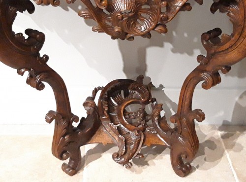 Louis XV console carved oak 18th century - 