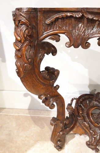 18th century - Louis XV console carved oak 18th century