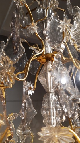 Chandelier in crystal and bronze, 18th century - Transition