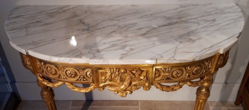 Antiquités - Console Louis XVI en bois doré