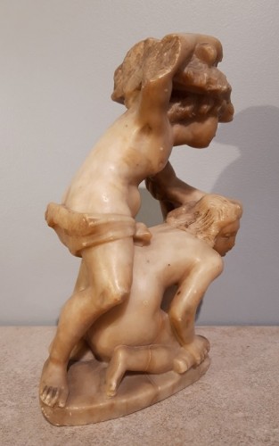 Albâtre représentant Hercule d'époque XVIe - Sculpture Style Renaissance