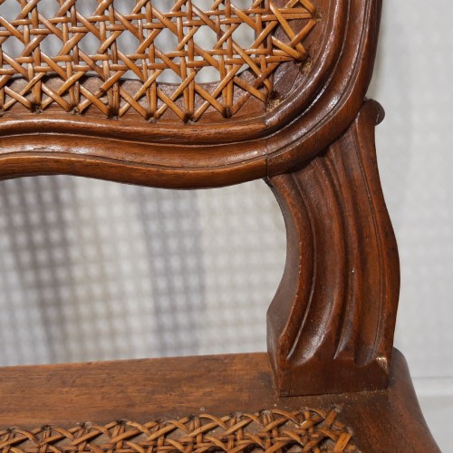 Antiquités - Paire de chaises Louis XV estampillées Pierre Nogaret reçu Maître en 1745