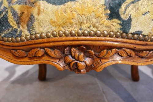 Antiquités - Pair Of Nogaret Stamped Armchairs, 18th Century