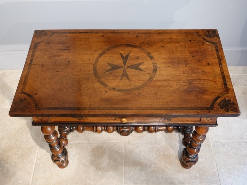 Louis XIII - French Louis XIII Desk / Table , Walnut, 17th Century