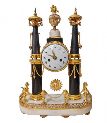 French Louis XVI Portico Clock