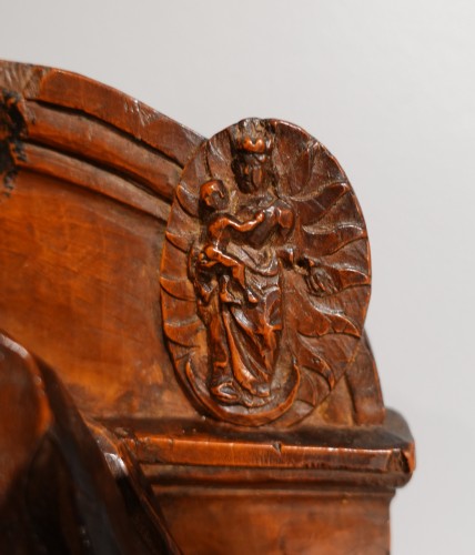 Saint Martin en buis sculpté XVIe siècle - Sculpture Style 