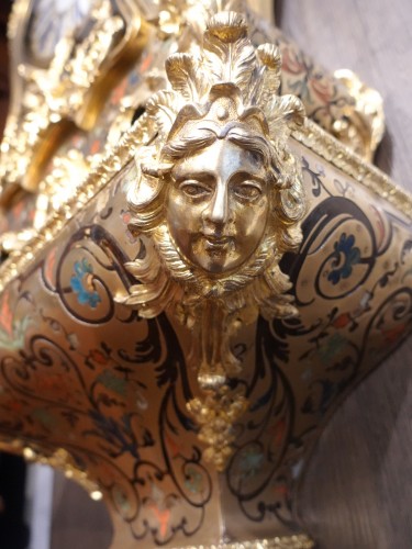 Louis XV cartel in &quot;Boulle marquetry&quot; signed Colin de Laglizière 1735 - Louis XV