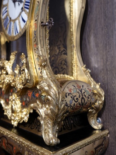 Louis XV - Louis XV cartel in &quot;Boulle marquetry&quot; signed Colin de Laglizière 1735