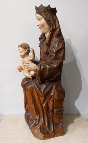 Vierge à l'enfant en Majesté, époque XVe siècle - Gérardin et Cie