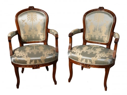 18th century pair of Armchairs Stamped F. Lapierre (1753 - 1823)