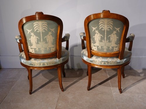 18th century pair of Armchairs Stamped F. Lapierre (1753 - 1823) - 