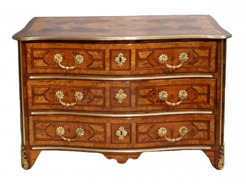 French chest of drawers, inlaid, "Regence", 18th century