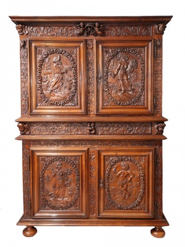 French Louis XIII sideboard &quot;Four Seasons&quot;, early 17th century