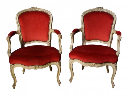 Paire de fauteuils Louis XV estampillés de F. Lapierre (1753 - 1823)